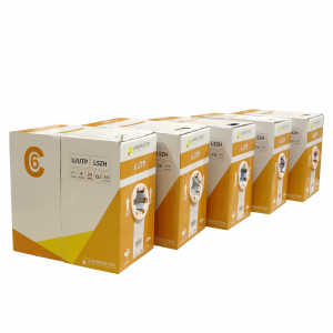 Кабель LANMASTER U/UTP, 4 пары, Кат. 6, с перегородкой, 550Mhz, LSZH, нг(A)-HF, 305 м